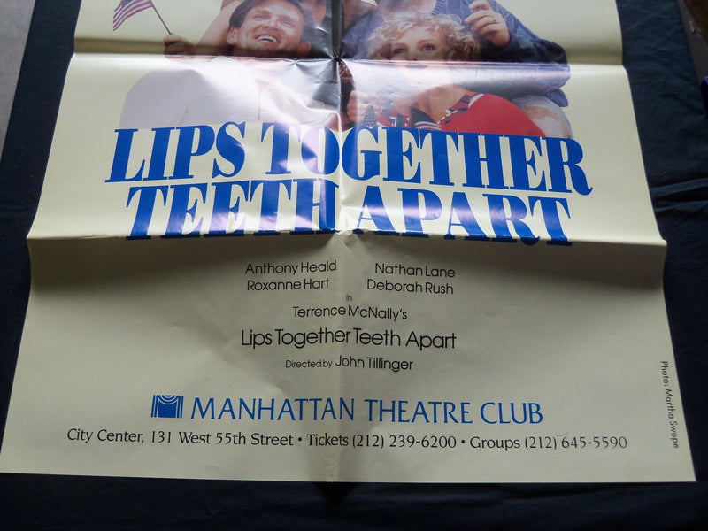 1991 LIPS TOGETHER TEETH APART MOVIE POSTER - NATHAN LANE & ANTHONY HEALD- P 525