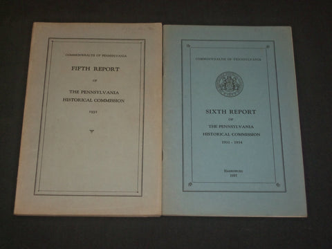 1931-1937 PENNSYLVANIA HISTORICAL COMMISSION REPORTS LOT OF 2 - ST 5249