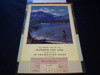 1952 SUPERIOR GIFT LINE HANGERS CALENDAR SALESMAN SAMPLE SHEETS BOOK - C 2