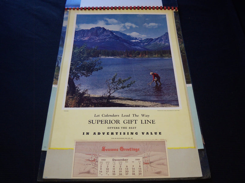 1952 SUPERIOR GIFT LINE HANGERS CALENDAR SALESMAN SAMPLE SHEETS BOOK - C 2