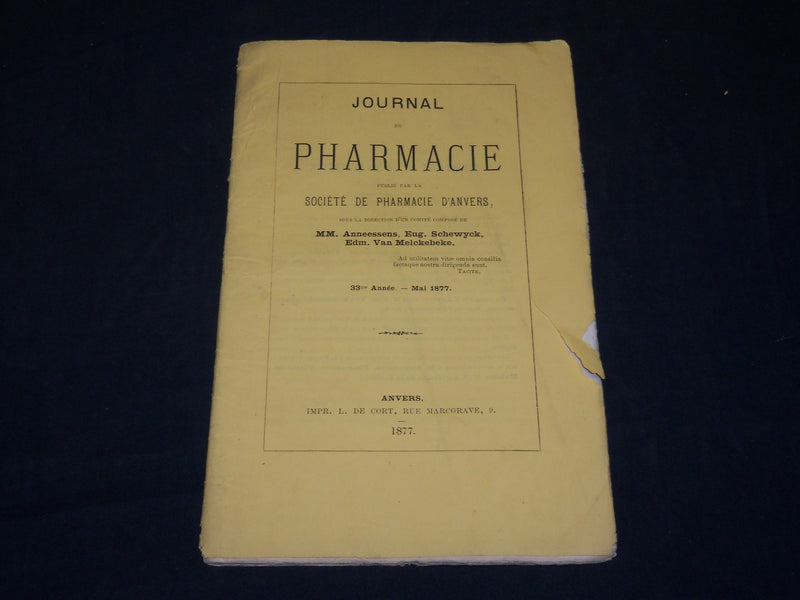 1877 JOURNAL DE PHARMACIE FRENCH MAGAZINE LOT OF 7 ISSUES - WR 106A