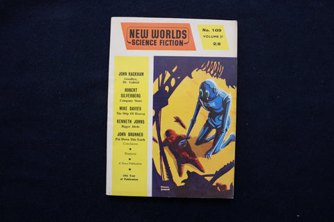 1961 AUGUST NEW WORLDS SOFTCOVER DIGEST MAGAZINE - VOLUME 37, NUMBER 109 - K 442