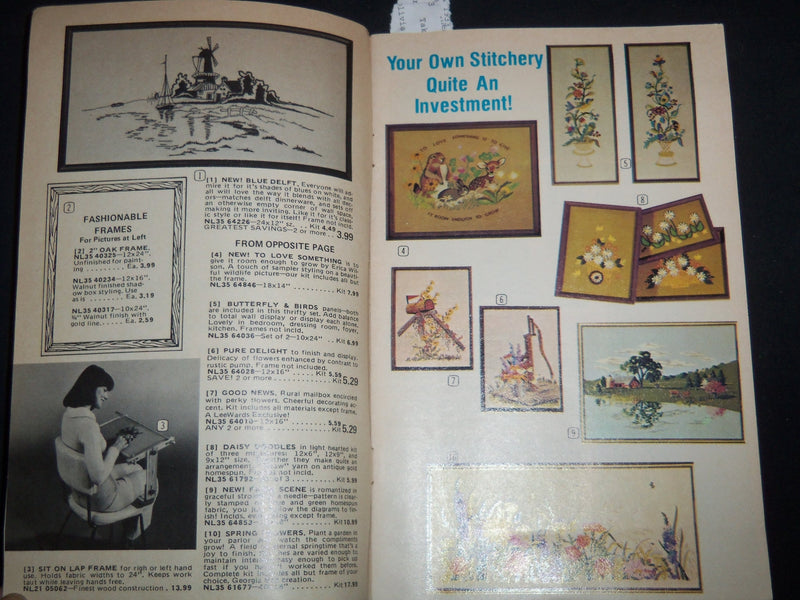 1976 LEE WARDS STITCHERY COLLECTION CATALOG - JACOBEAN TREE CLOCK - J 9150
