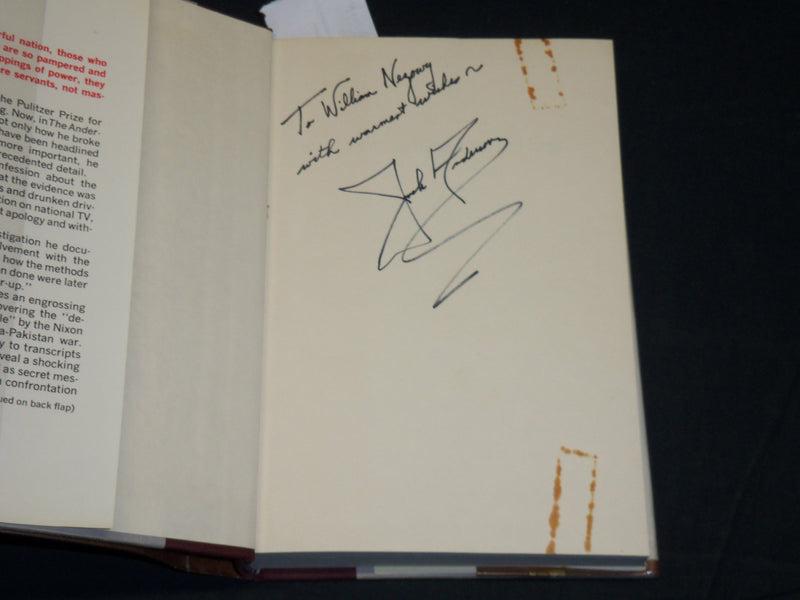 1973 THE ANDERSON PAPERS BOOK INSCRIBED BY JACK ANDERSON - FIRST EDITION - D 484