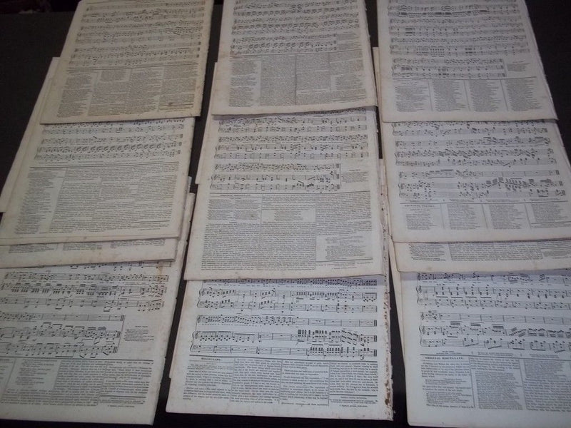 1831 THE NEW-YORK MIRROR NEWSPAPER LOT OF 20 - VOL IX - SHEET MUSIC+ - NP 1491