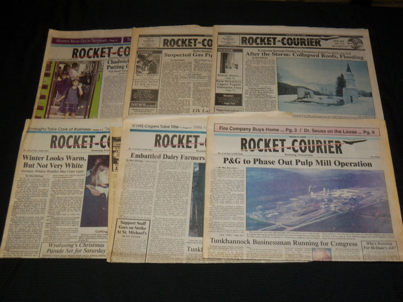 1991-1999 ROCKET COURIER - SHOPPER NEWSPAPERS LOT OF 18 - WYALUSING PA -NP 4250D