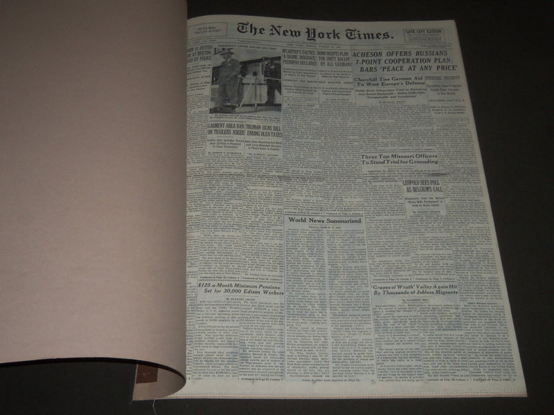 1950 MARCH 17 NEW YORK TIMES - M'CARTHY'S TACTICS A SHAME DISGRACE - NT 7044