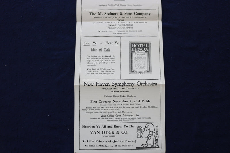 1916 OCTOBER 21 THE YALE PAGEANT PROGRAM - YALE BOWL - K 1671