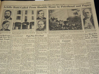 1939 FEBRUARY 10 JOURNAL EVERY EVENING NEWSPAPER - POPE PIUS DIES - NT 9447