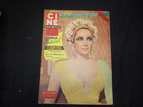 1963 SEPTEMBER 5 CINE TELE-REVUE FRENCH MAGAZINE - LIZ TAYLOR COVER - E 24688