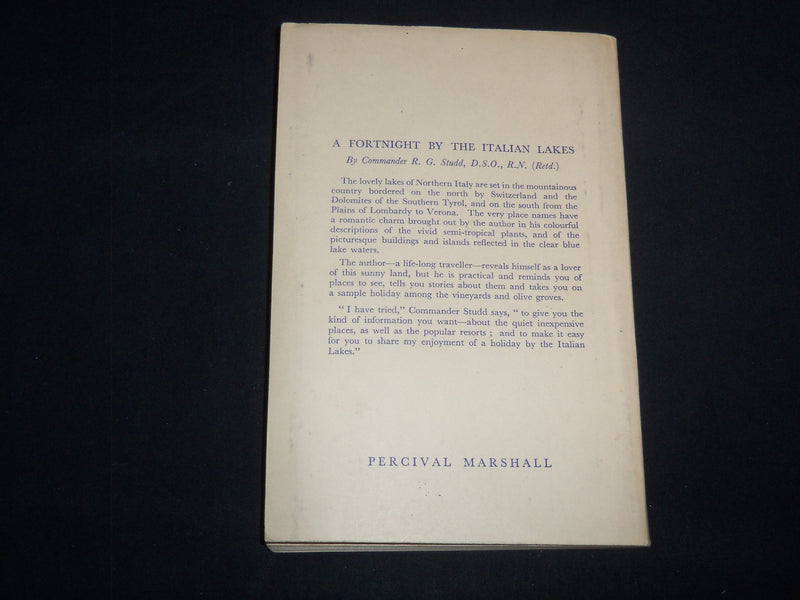 1952 A FORTNIGHT SOFTCOVER BOOK BY THE ITALIAN LAKES STUDD - J 9503