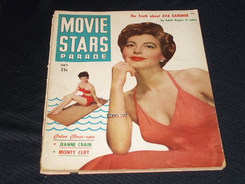 1950 JULY MOVIE STARS PARADE MAGAZINE - AVA GARDNER FRONT COVER - E 16413