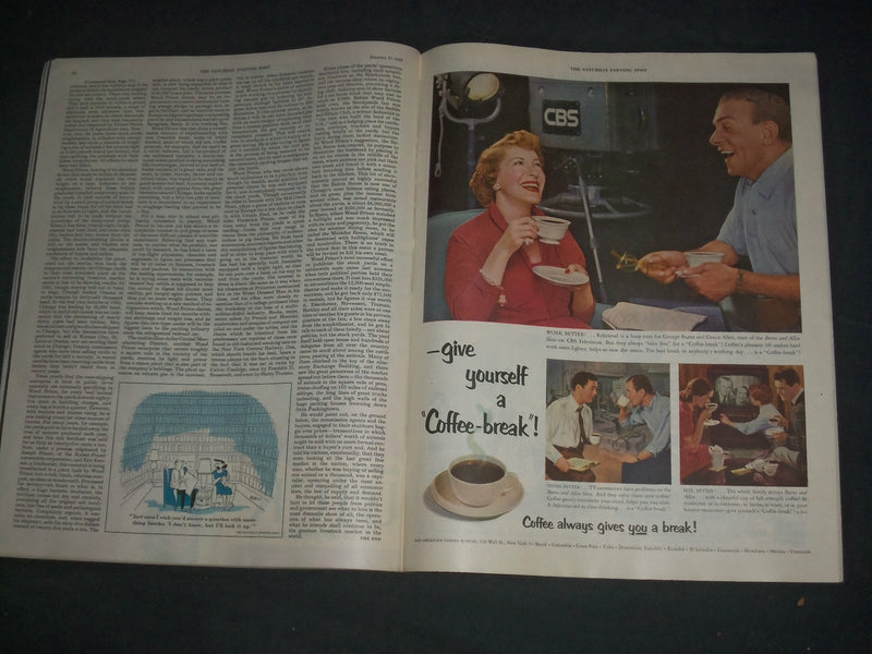 1953 JANUARY 17 THE SATURDAY EVENING POST MAGAZINE - ILLUSTRATED COVER -SP 2479N