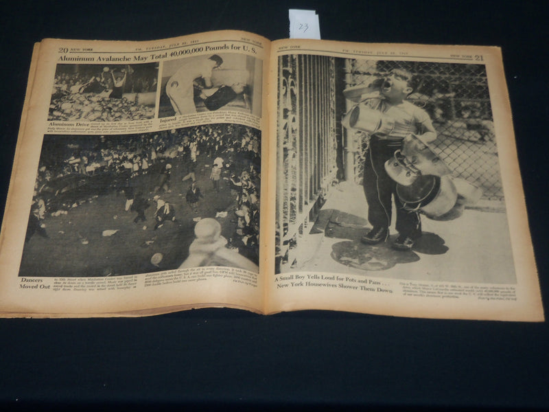 1941 JULY 22 PM'S WEEKLY NEWSPAPER - MOSCOW & LENINGRAD BOMBED - NP 4926