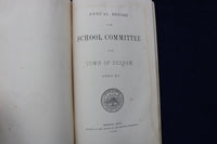 1884 TOWN OF DEDHAM SCHOOL COMMITTEE REPORT SOFTCOVER BOOK - K 889