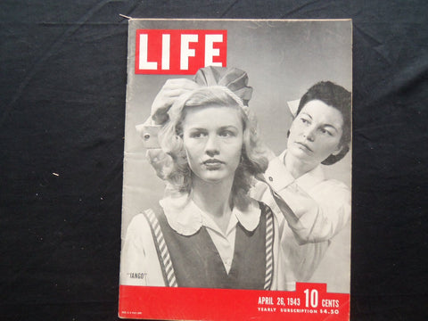 1943 APRIL 26 LIFE MAGAZINE - JUNIOR ARMY NAVY ORGANIZATION - L 336