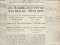 1922 AUGUST 9 NEW YORK TIMES - 250 QUIT WHEN TOLD TO REPAIR ENGINES - NT 8367