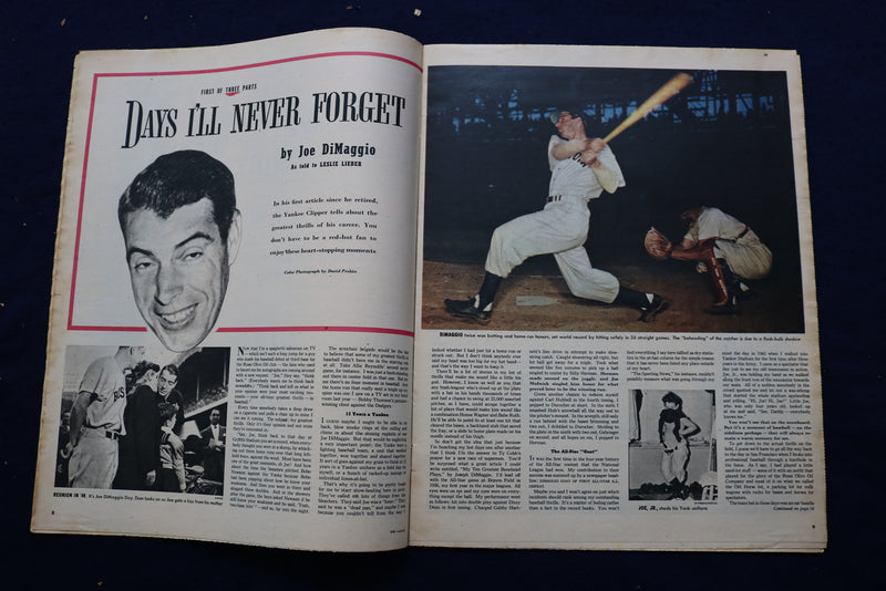 1952 JUNE 8 THIS WEEK MAGAZINE - JOE DIMAGGIO STORY COVER - E 22890