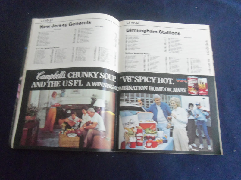 1983 USFL KICKOFF FOOTBALL PROGRAM-NJ GENERALS VS BIRMINGHAM STALLIONS- SP 6483B