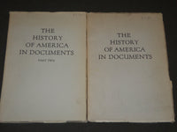 1949-1950 THE HISTORY OF AMERICA IN DOCUMENTS - ROSENBACK PARTS 1 & 2 - KD 2099Q