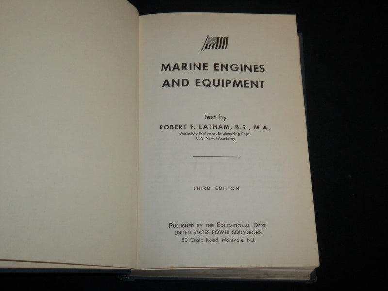1969 MARINE ENGINES AND EQUIPMENT HARDCOVER BOOK BY ROBERT LATHAM - KD 6641