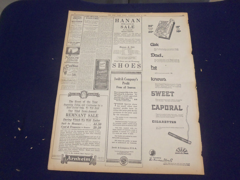 1920 JULY 6 NEW YORK TIMES - COX NOMINATED FOR PRESIDENT - NT 9322