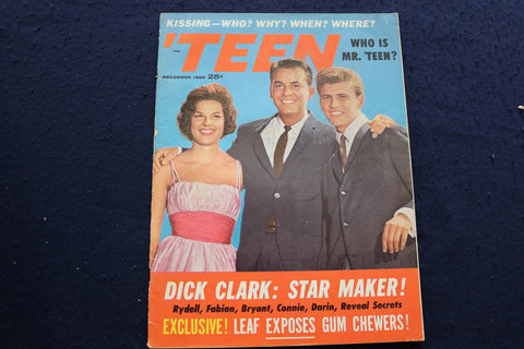 1960 DECEMBER 'TEEN MAGAZINE - DICK CLARK-CONNIE FRANCIS COVER - E 9164