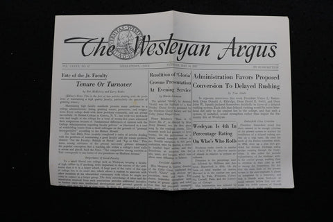 1957 MAY 14 THE WESLEYAN ARGUS SCHOOL NEWSPAPER - K 2943