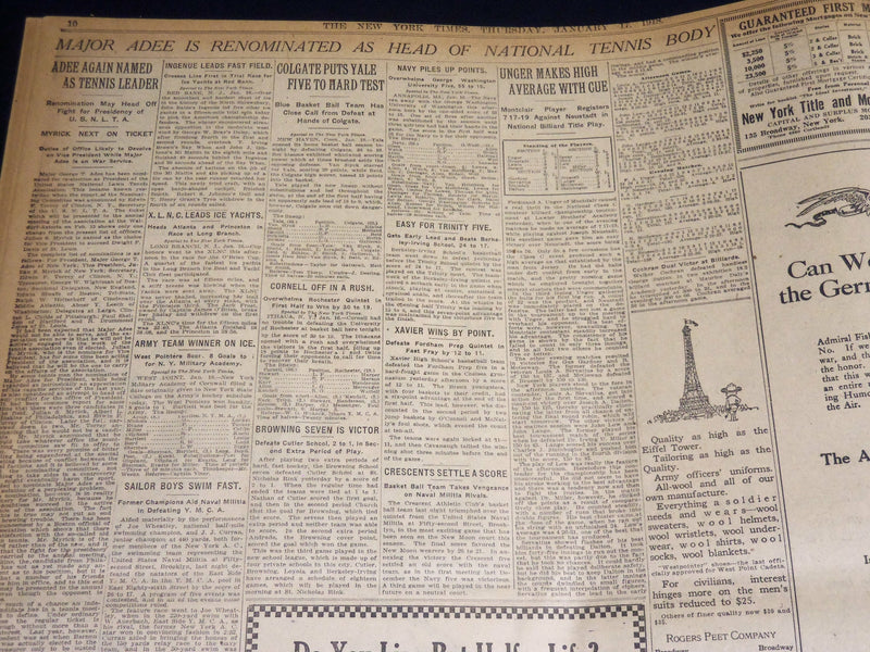 1918 JANUARY 17 NEW YORK TIMES - SHUTDOWN OF INDUSTRIES FOR FIVE DAYS - NT 7926