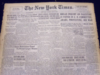 1947 MAY 13 NEW YORK TIMES - BROAD INQUIRY ON PALESTINE IS VOTED IN U. N - NT 87