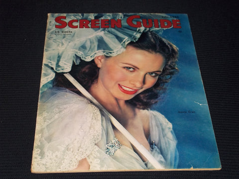 1945 JULY SCREEN GUIDE MAGAZINE - JEANNE CRAIN FRONT COVER - E 20137