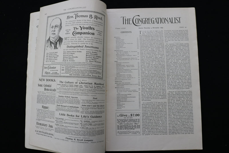 1897 NOV 4 THE CONGREGATIONALIST MAGAZINE - HENRY BEECHER- LYMAN ABBOTT - K 2350