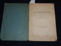1928 A LIST OF NEW BRUNSWICK BIRDS BY WM. J. MOORE - FREDERICTON SCIENCE- J 8980