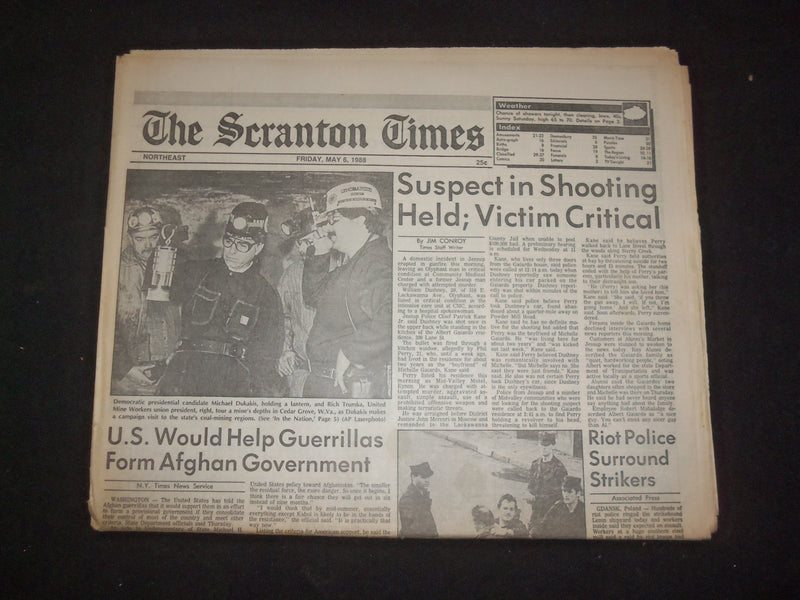 1988 MAY 6 THE SCRANTON TIMES NEWSPAPER - U.S./GUERRILLAS AFGHAN GOV'T - NP 8330