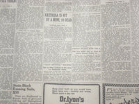 1916 FEBRUARY 15 NEW YORK TIMES - ARETHUSA IS HIT BY MINE, 10 DEAD - NT 9036
