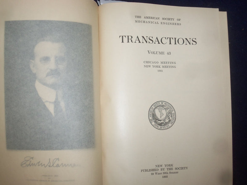 1921-22 TRANSACTIONS OF AMERICAN SOCIETY OF ENGINEERS SOFTCOVER -2 VOLS- KD 9110