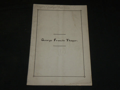 1878 GEORGE FANCIS THAYER FUNERAL SERVICE SERMON BY A. P. PUTNAM - J 6077