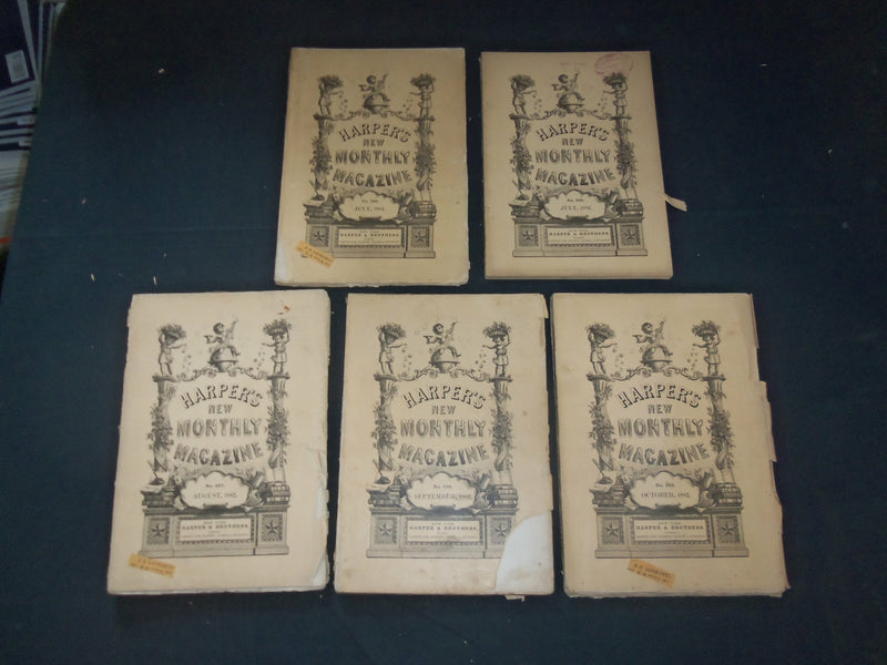 1882 HARPER'S MONTHLY MAGAZINE-LOT OF 14 ISSUES-NICE ILLUSTRATIONS & ADS-WR 466L