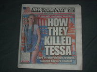 2020 FEBRUARY 21 NEW YORK POST NEWSPAPER - HOW THEY KILLED TESSA MAJORS