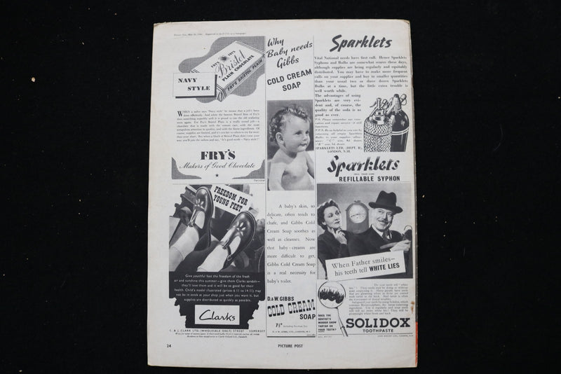 1942 MAY 30 PICTURE POST MAGAZINE - LILLI PALMER COVER - E 25915