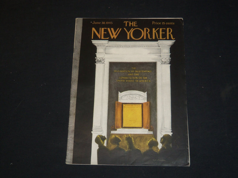 1945 JUNE 30 THE NEW YORKER MAGAZINE - ILLUSTRATED COVER - NY 124