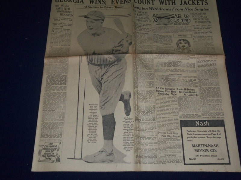 1926 JANUARY 31 SUNDAY AMERICAN SPORTING SECTION - AL NIEHAUS COVER - NP 972G
