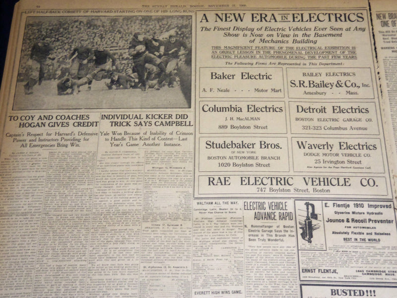 1909 NOV 21 THE BOSTON HERALD - COURT DECLARES STANDARD OIL CO. ILLEGAL - BH 394