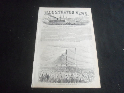 1853 AUGUST 13 ILLUSTRATED NEWS MAGAZINE - PLYMOUTH CELEBRATION - B 5531K