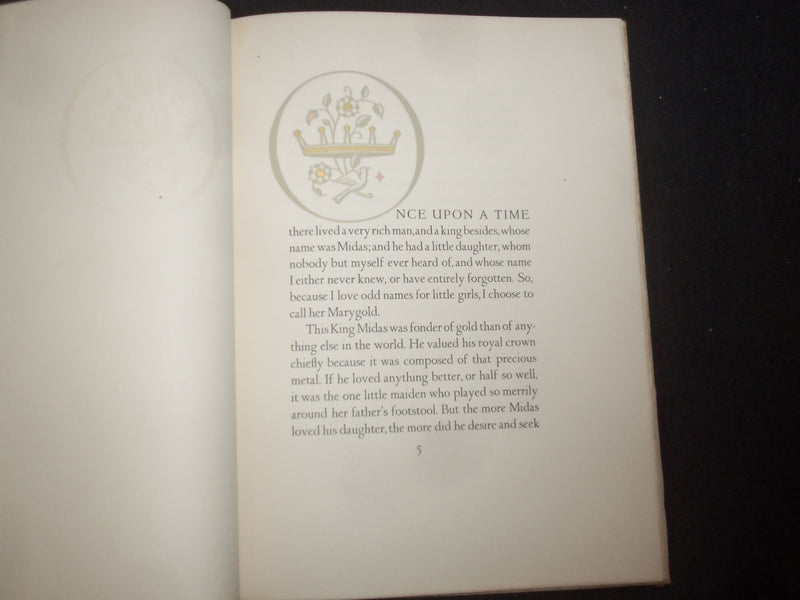 1935 THE GOLDEN TOUCH HARDCOVER BOOK BY NATHANIEL HAWTHORNE - KD 9286