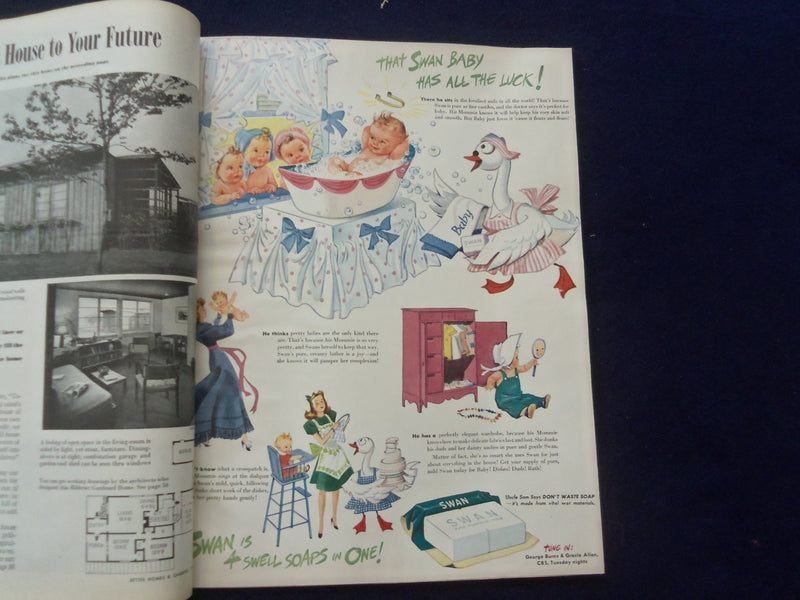 1945 JANUARY BETTER HOMES & GARDENS MAGAZINE - NICE ILLUSTRATED COVER - SP 6118D