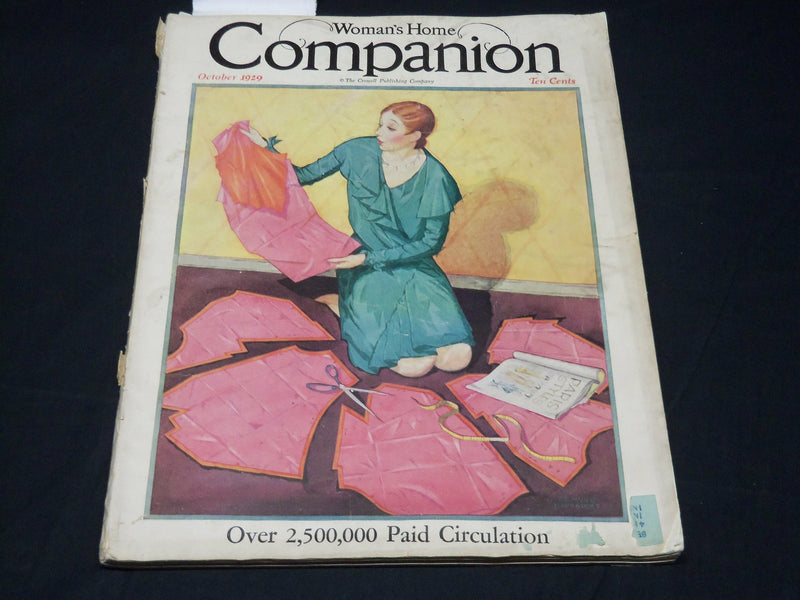 1929 OCTOBER WOMAN'S HOME COMPANION MAGAZINE - GREAT COVER & ADS - ST 4878R
