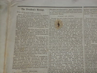 1849 DEC 29 MASSACHUSETTS PLOUGHMAN NEWSPAPER - ZACHARY TAYLOR ADDRESS - NP 5175