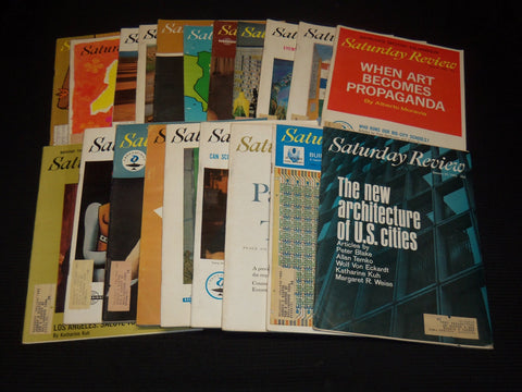 1965 SATURDAY REVIEW MAGAZINES LOT OF 20 ISSUES - NICE COVERS - WR 104D