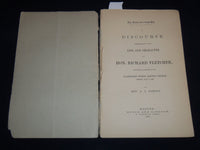 1869 MEMORIAL DISCOURSE LIFE AND CHARACTER BOOK BY HON. RICHARD FLETCHER- J 8870
